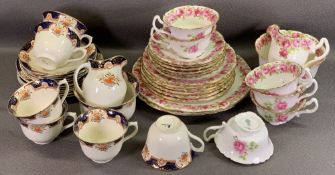 ROYAL DOULTON PINK ROSE TEAWARE HD7114, approximately twenty pieces and Dorchester teaware,