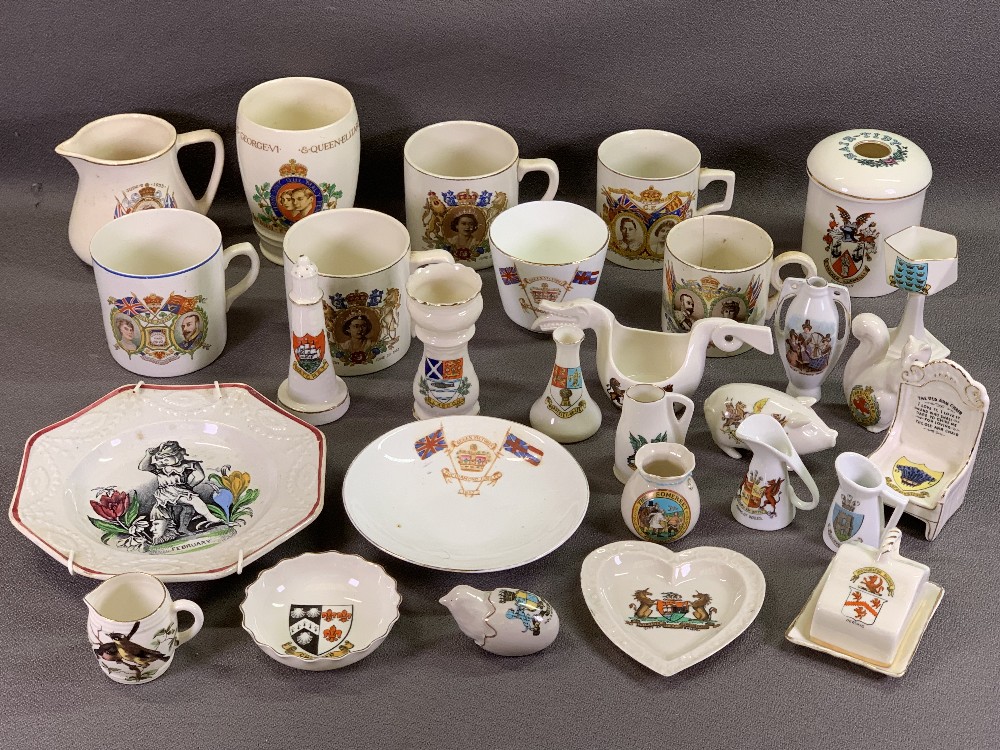 W H GOSS and other crested ware, a quantity of commemorative and similar items