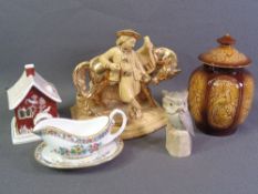 COALPORT 'RED HOUSE' MODEL, Sylvac tobacco jar, Eichwald pipe holder ETC