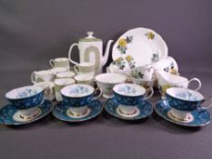 TEAWARE - Queen Anne floral decorated, approximately twenty pieces, Royal Doulton 'Sonnet',