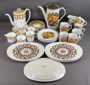 MID-CENTURY STYLE COFFEE & TABLEWARE - Susie Cooper 'Keystone', Meakin and other coffee and