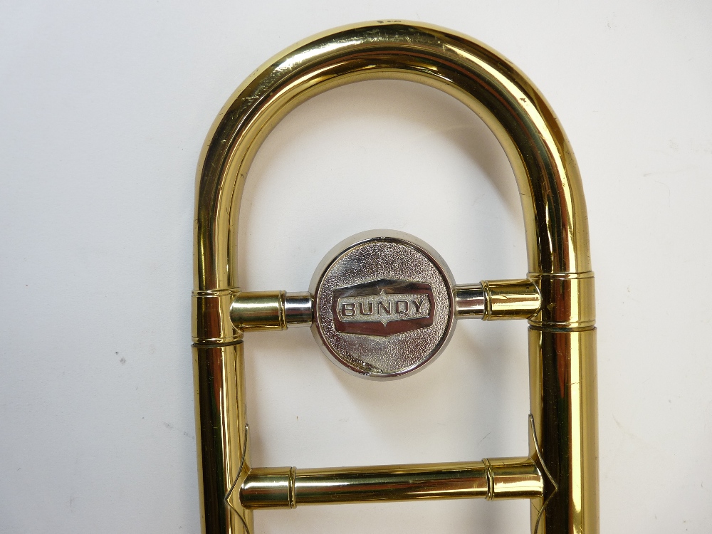 MUSICAL INSTRUMENTS - cased Bundy brass trombone - Image 3 of 4