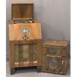 VINTAGE WALNUT CASED VALVE RADIOS (2) - both having Bakelite knobs, the larger radio dial marked '
