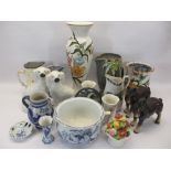 WEDGWOOD, BESWICK JUGS, STAFFORDSHIRE DOGS and other decorative ornaments