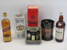 ALCOHOL - boxed Haig Scotch Whisky 1 litre bottle, Chivers Regal blended Scotch whisky aged 12