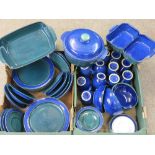 DENBY COBALT BLUE TABLEWARE - approximately 70 pieces