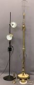 VINTAGE & LATER STANDARD & TABLE LAMPS (4) including an Empire style onyx and brass standard lamp