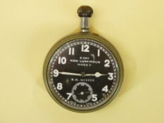 WWI MILITARY ISSUE PILOT'S POCKET WATCH by Octava Watch Company Switzerland, the dial marked '