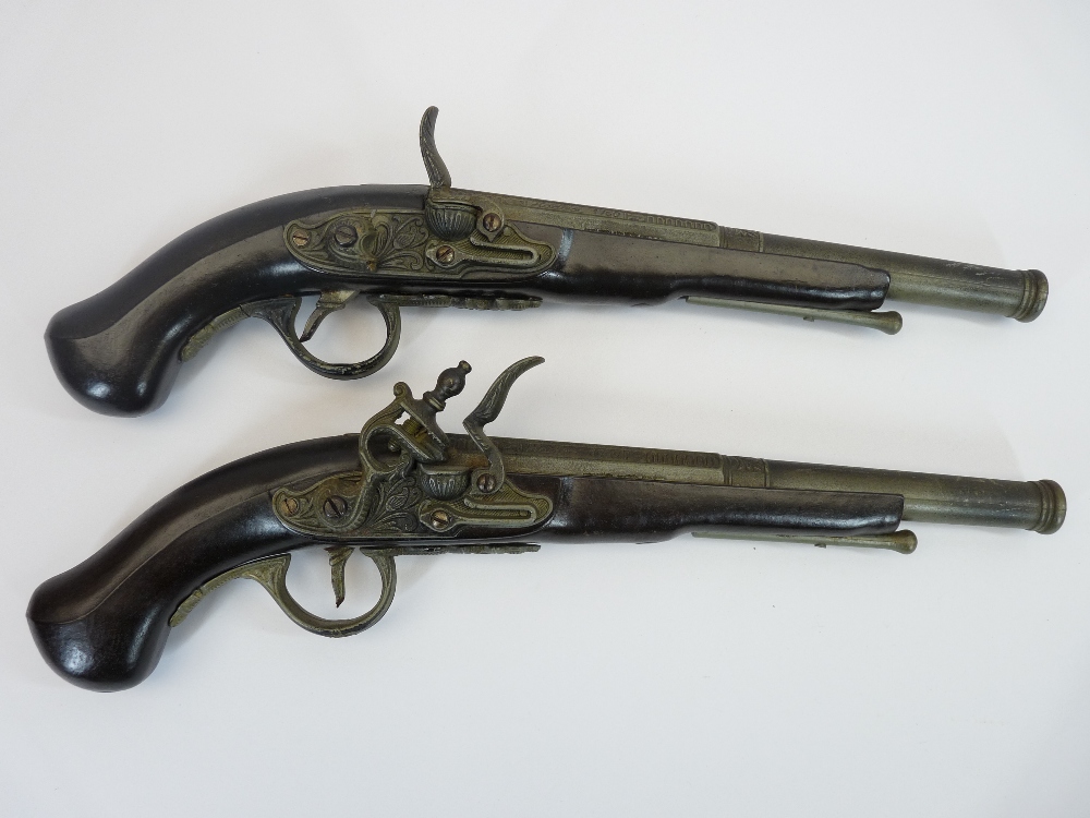 VINTAGE WEAPONS - decorative musket rifle and a decorative pair of pistols - Image 4 of 4