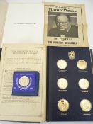 JOHN PINCHES HALLMARKED SILVER COMMEMORATIVE COINS - The Churchill Centenary Medals (24) in album