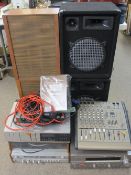 FIDELITY VINTAGE STEREO SYSTEM, Yamaha DSP-AX7909E amplifier, Merigion LFX-8M mixer and a pair of