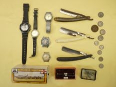 MIXED COLLECTABLES GROUP to include Ingersoll and other gent's wrist watches, 9ct gold bird