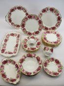 ROYAL ALBERT OLD ENGLISH ROSE TEAWARE - approximately 25 pieces