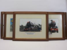 FRAMED PHOTOGRAPHIC VIEWS OF STEAM LOCOMOTIVES (5) - mainly at Llandudno Junction Station