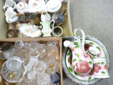 VICTORIAN, PARIAN & OTHER JUGS, vintage glassware, pottery wash bowls, ETC