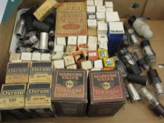 MARCONI BOXED RADIO VALVES, also, Osran and many others loose and boxed