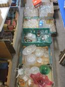 GLASSWARE - a very large quantity of drinking and other glassware including Art glass pedestal bowl,