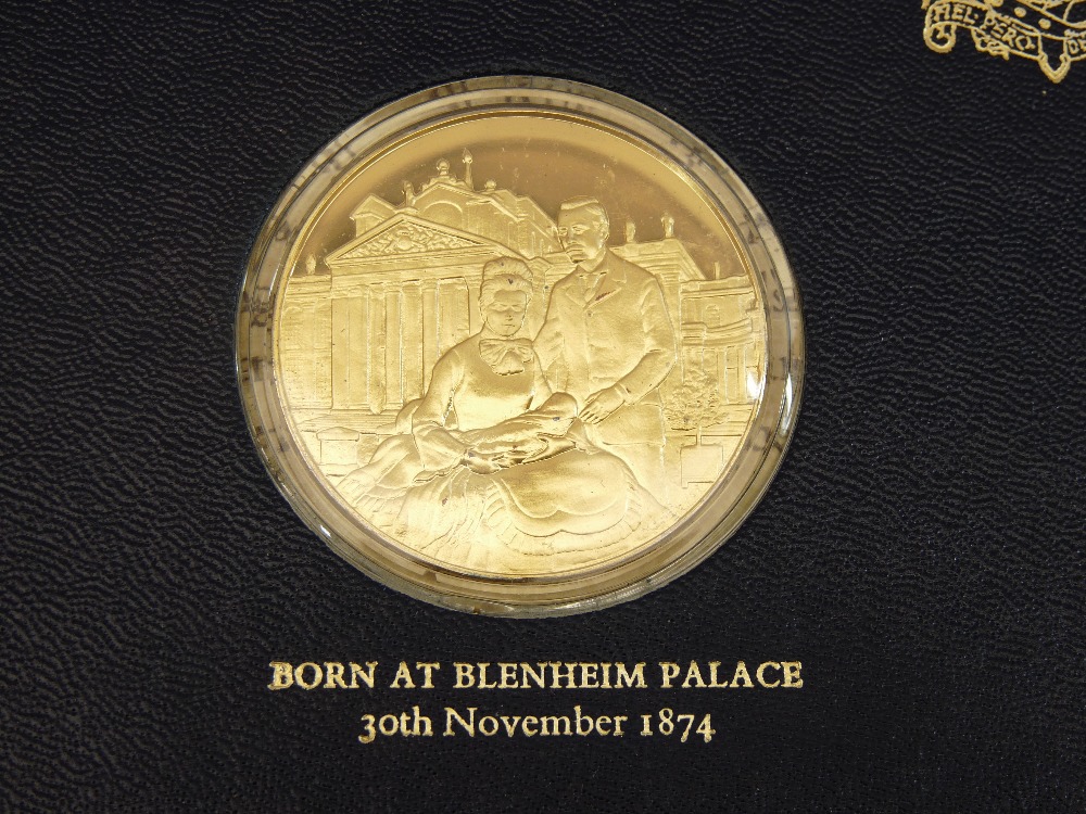 JOHN PINCHES HALLMARKED SILVER COMMEMORATIVE COINS - The Churchill Centenary Medals (24) in album - Image 3 of 7