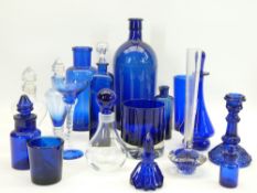 BRISTOL BLUE GLASSWARE - an assortment, ETC