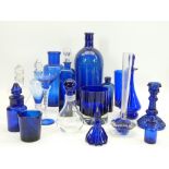 BRISTOL BLUE GLASSWARE - an assortment, ETC