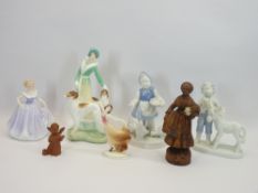 ENGLISH, FRENCH, GERMAN GROUP OF FIGURINES (7) to include Royal Doulton 'Daisy' HN3802, '