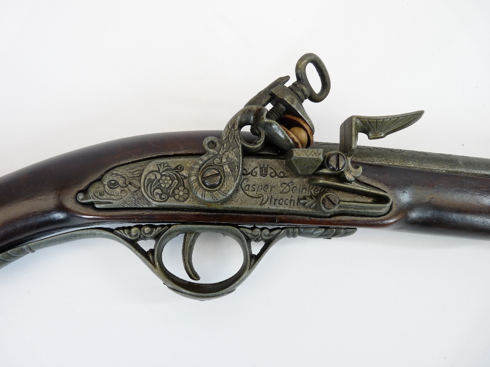 VINTAGE WEAPONS - decorative musket rifle and a decorative pair of pistols - Image 2 of 4
