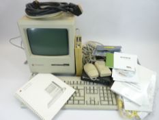 COMPUTING - Apple McIntosh Plus computer monitor and associated items with Owner's Guide