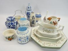 T G GREEN, ORIENTAL STYLE BLUE & WHITE NORWEGIAN POTTERY VASE and other collectable items