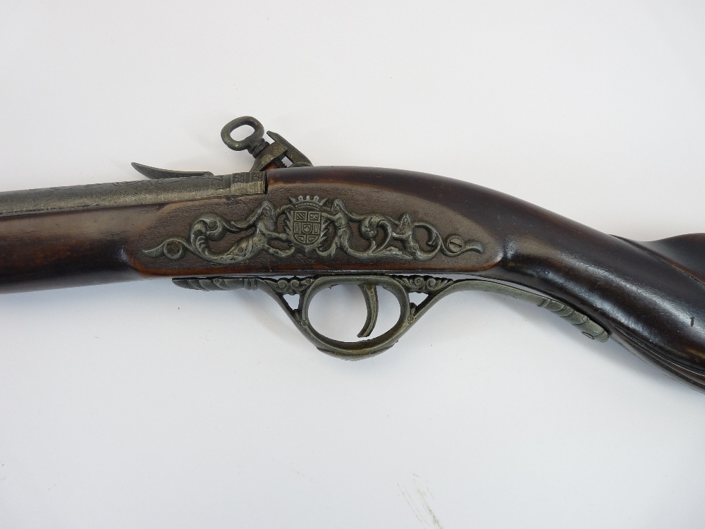 VINTAGE WEAPONS - decorative musket rifle and a decorative pair of pistols - Image 3 of 4