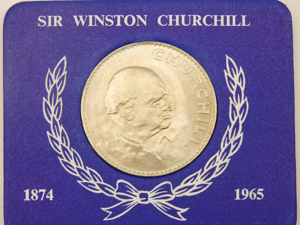 JOHN PINCHES HALLMARKED SILVER COMMEMORATIVE COINS - The Churchill Centenary Medals (24) in album - Image 6 of 7