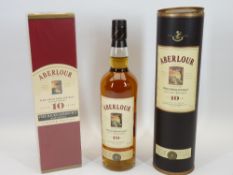 ABERLOUR SINGLE HIGHLAND MALT SCOTCH WHISKY - Aged 10 years, sealed with original presentation tube,