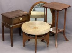 VINTAGE & MID CENTURY FURNITURE PARCEL, 4 ITEMS to include a mahogany Rogers Artist & Craftsman