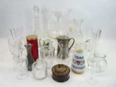 VINTAGE & LATER GLASSWARE & MIXED COLLECTABLES