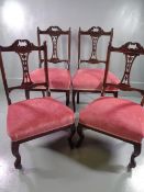 PARLOUR CHAIRS, a set of four