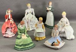 ROYAL DOULTON CHINA FIGURINE 'Top o' the Hill' HN1834, two Leonardo Collection figurines, Franklin