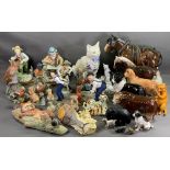 ASSORTED ANIMAL ORNAMENTS, garden birds and other figurines