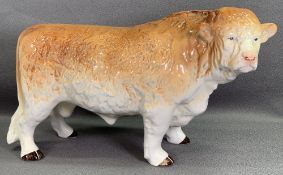 MELBAWARE BULL, 21cms H, 38cms L