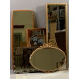 MIRRORS (5) - various sizes of decorative and dressing mirrors