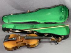 MUSICAL INSTRUMENT - violin with interior label 'Antonius Stradivarius Cremonensis, Made in