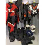 MOTORCYCLE INTEREST - quantity of leathers, other clothing and helmets