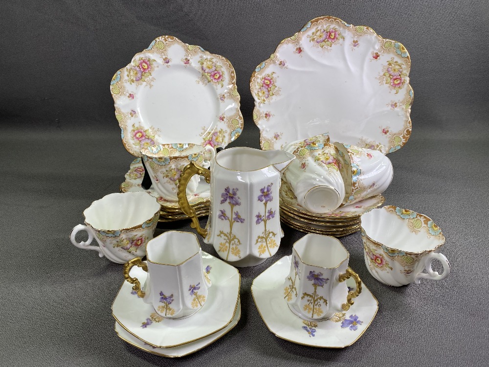 S.C.C STAFFORDSHIRE TEAWARE, nineteen pieces, also Limoges teaware, six pieces