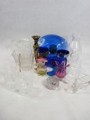 VASELINE, CRANBERRY, BRISTOL BLUE and other vintage glassware