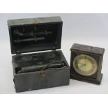 JOHN BELL & CROYDEN LONDON ELECTRICAL TESTER IN CASE (medical?) and a vintage Metamec Quartz