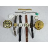 VINTAGE & MODERN WRISTWATCHES, CLOCK PARTS, ETC