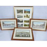 HOWARD MITCHELL limited edition prints - views of Dolgellau with a framed collage of similar vintage