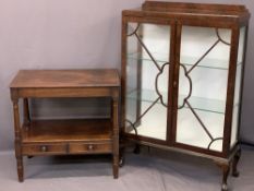 ANTIQUE & LATER FURNITURE, two items to include a Victorian mahogany two tier washstand having