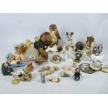 MIXED COMPOSITION ANIMAL/PEOPLE FIGURINES & COLLECTABLES