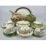 ROYAL DOULTON COUNTESS, Copeland Spode Chinese Rose, Cobalt and gilt edged Royal Worcester dinner