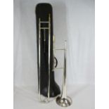 BOOSEY & HAWKES IMPERIAL G TROMBONE - in fitted case, maker's details engraved to the horn, Serial