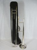 BOOSEY & HAWKES IMPERIAL G TROMBONE - in fitted case, maker's details engraved to the horn, Serial